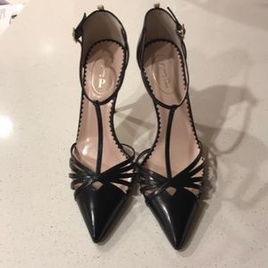 SJP “Carrie” T straps 4” heels